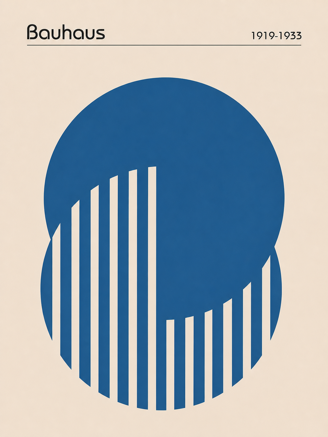 Bauhaus Circulo Rayado Azul 2