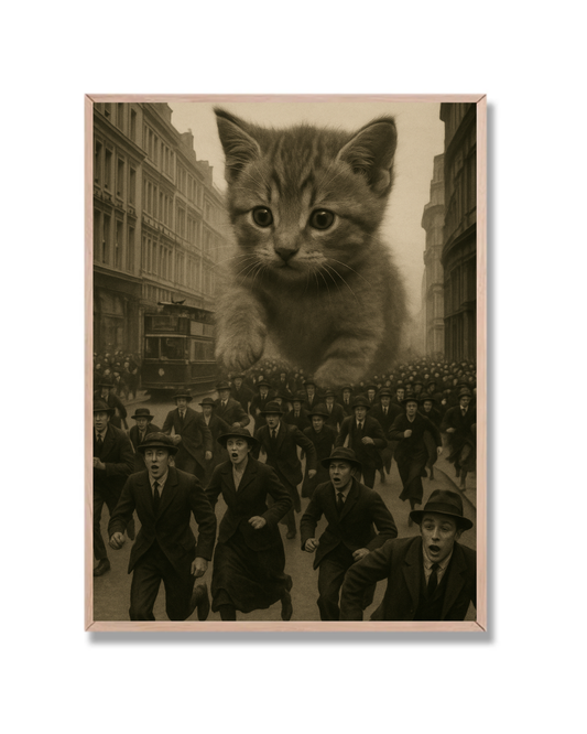 Gato y caos en la ciudad