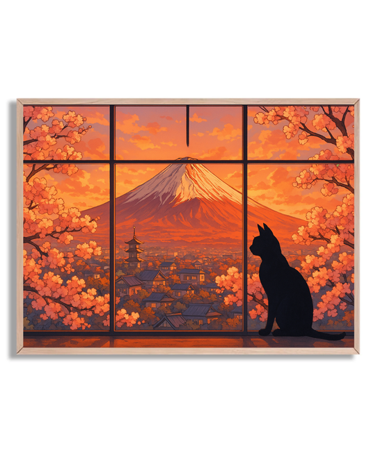 Gato mirando el Fuji 2