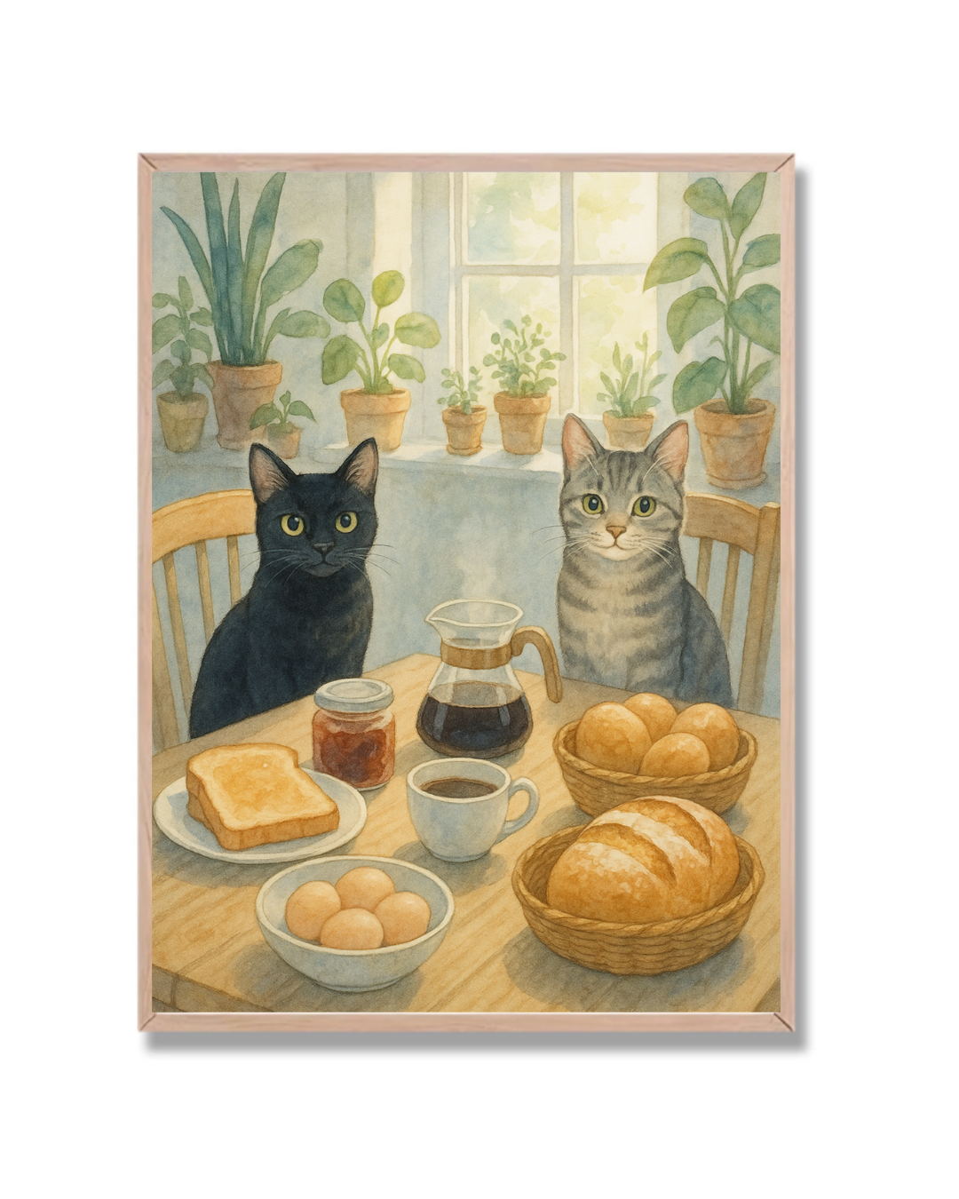 Gatos en la mesa