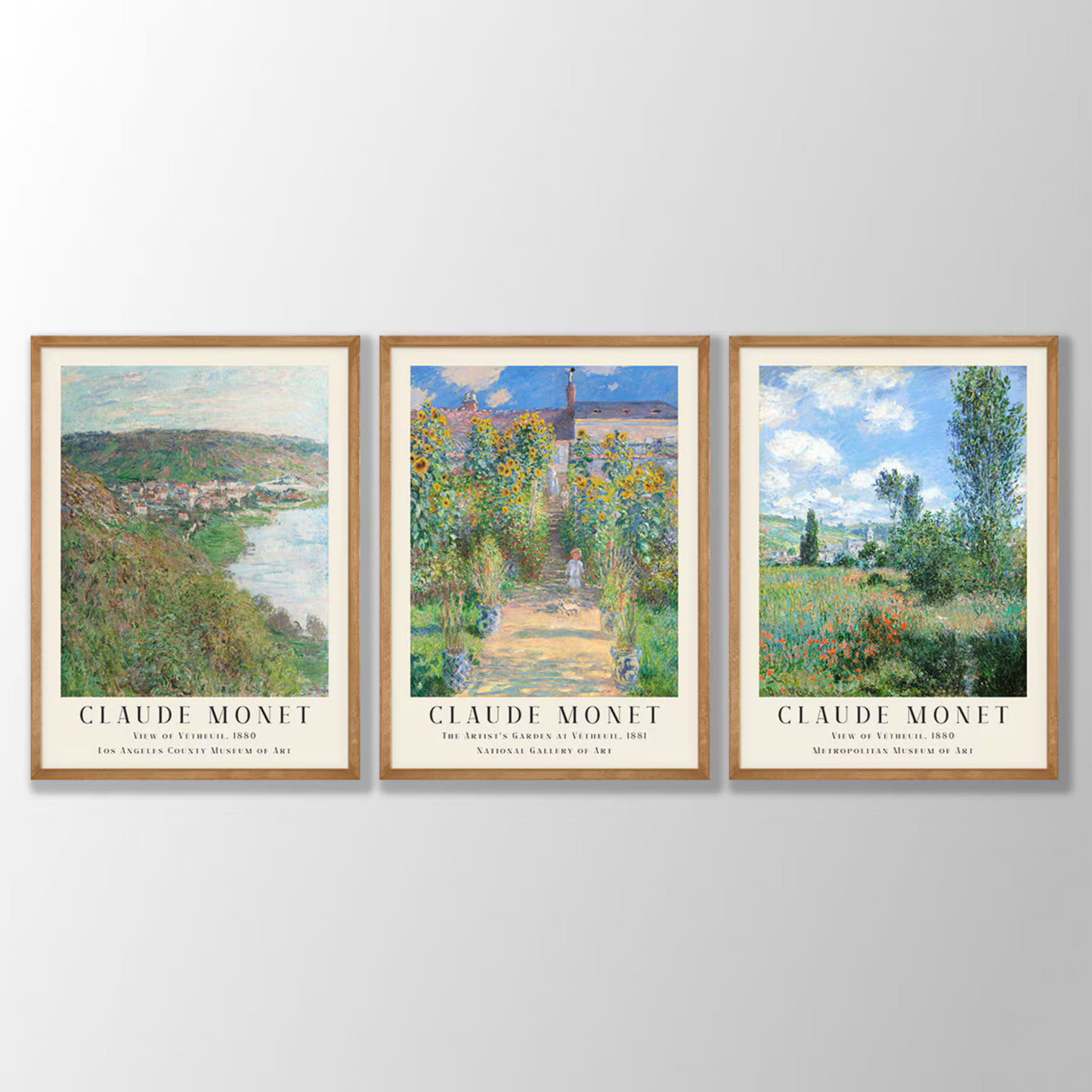 Set de 3 Paisajes de Monet