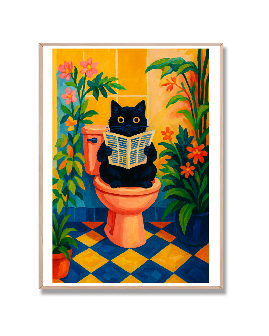 Gato en el baño