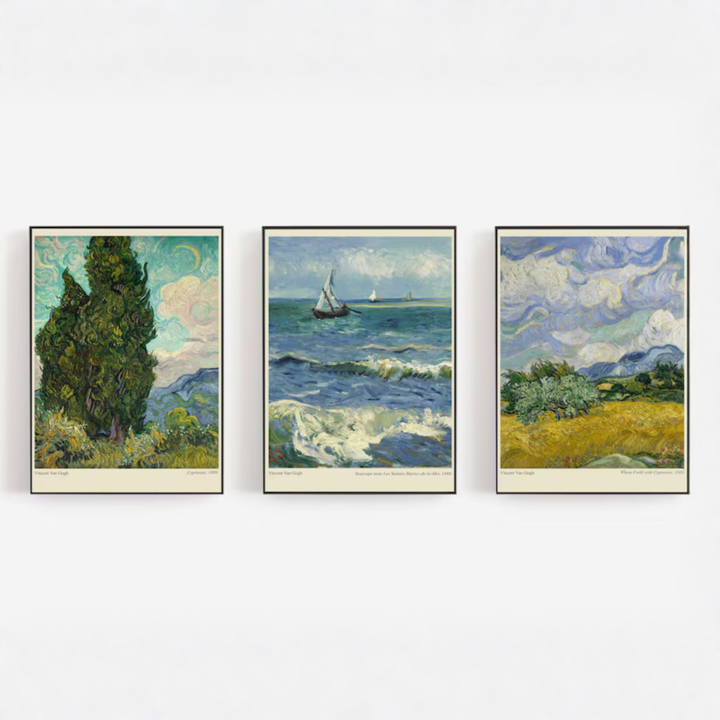 Set de 3 Marinas de Van Gogh