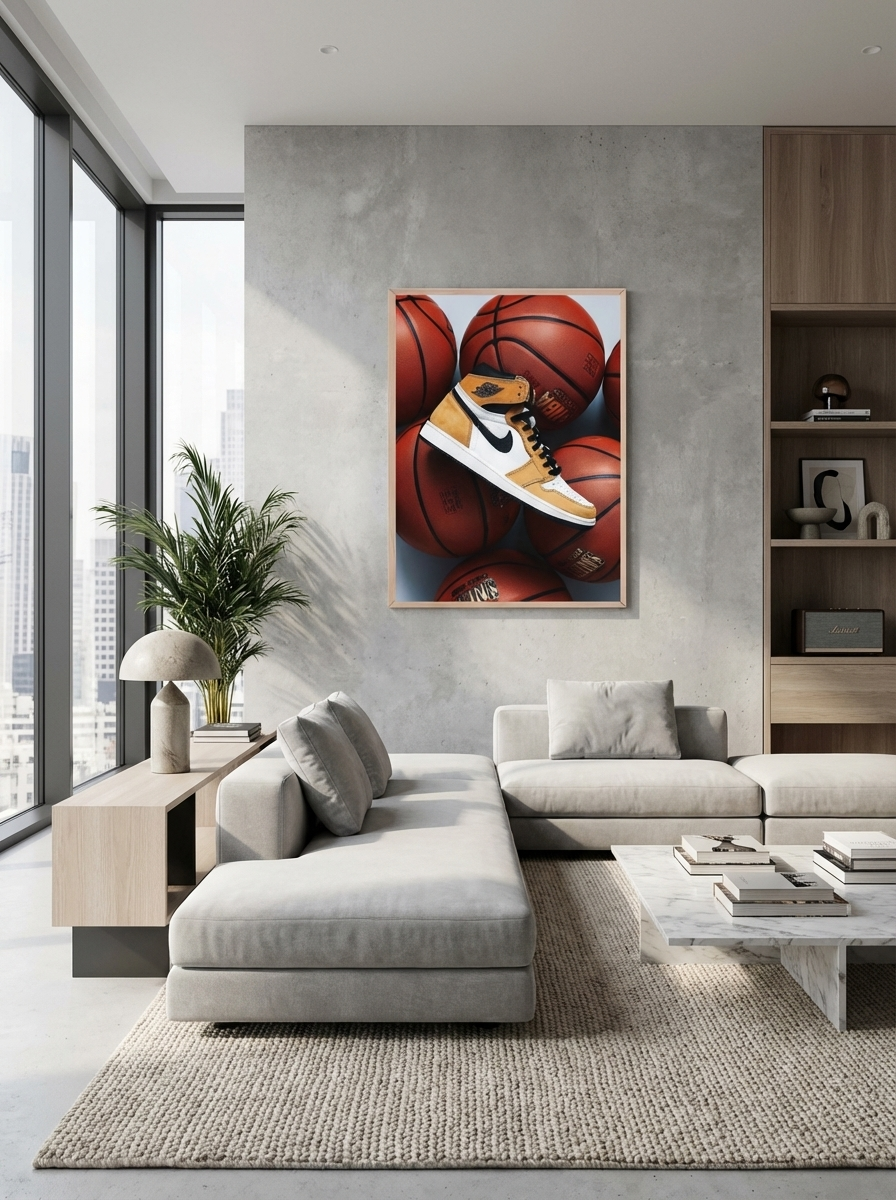 Nike Air Jordan y pelotas NBA