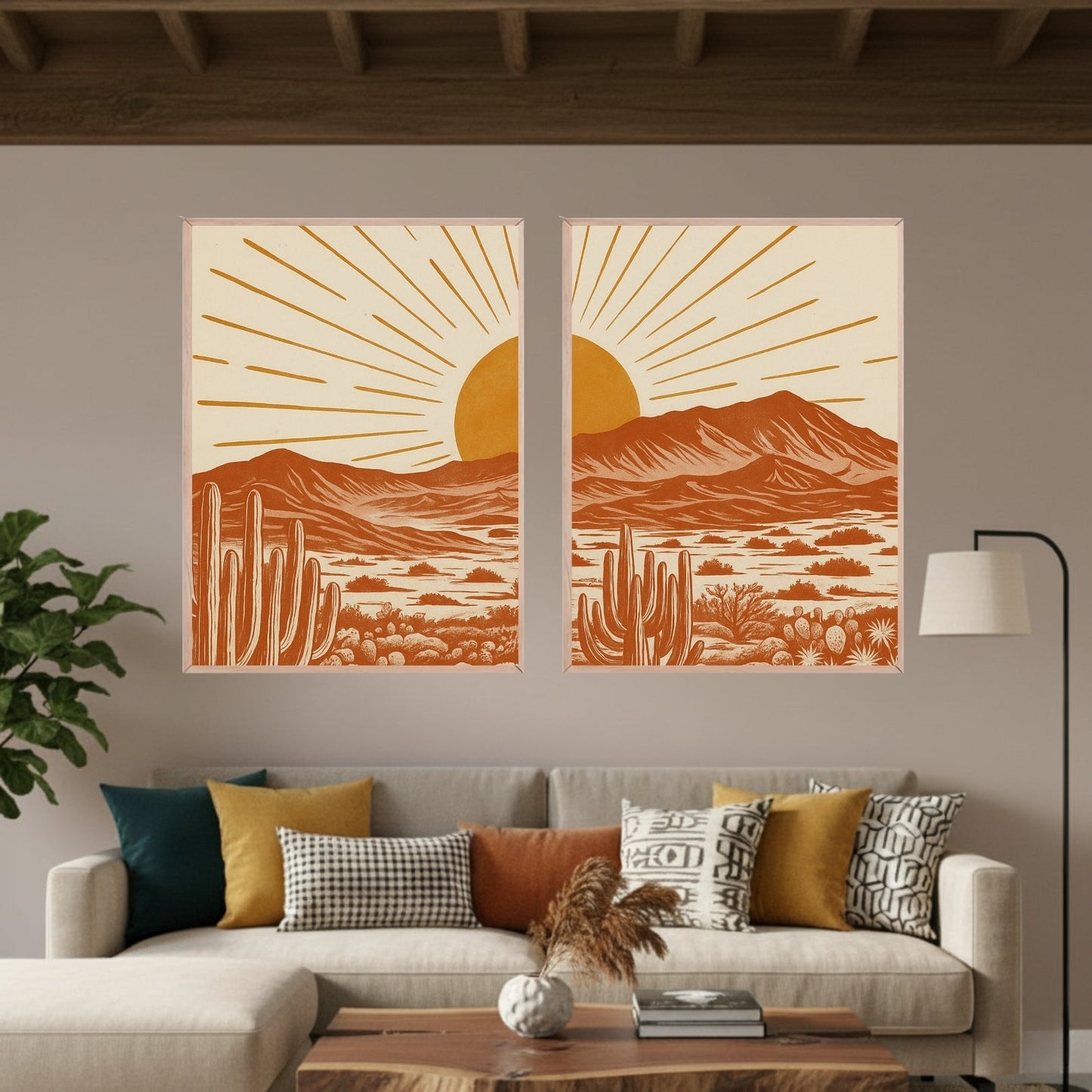 Set de 2 Paisaje Sol