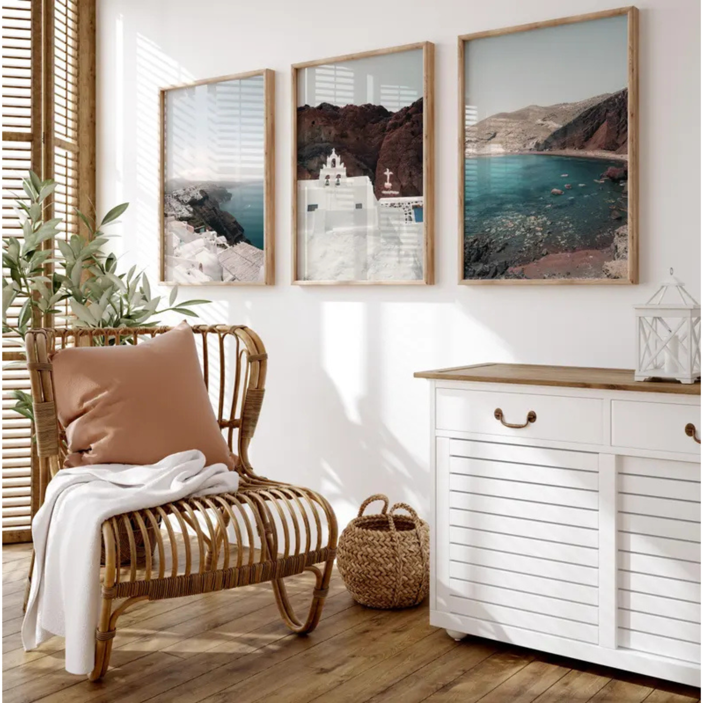 Set de 3 Santorini Acantilados