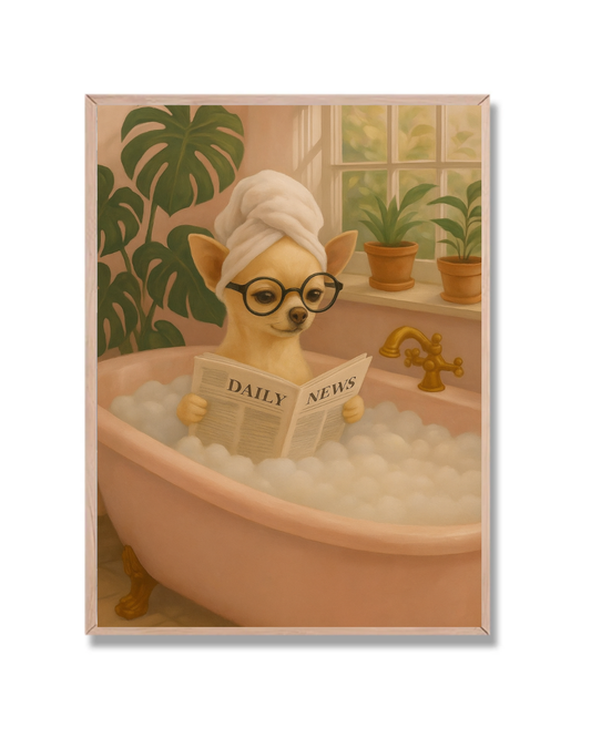 Chihuahua disfrutando su spa