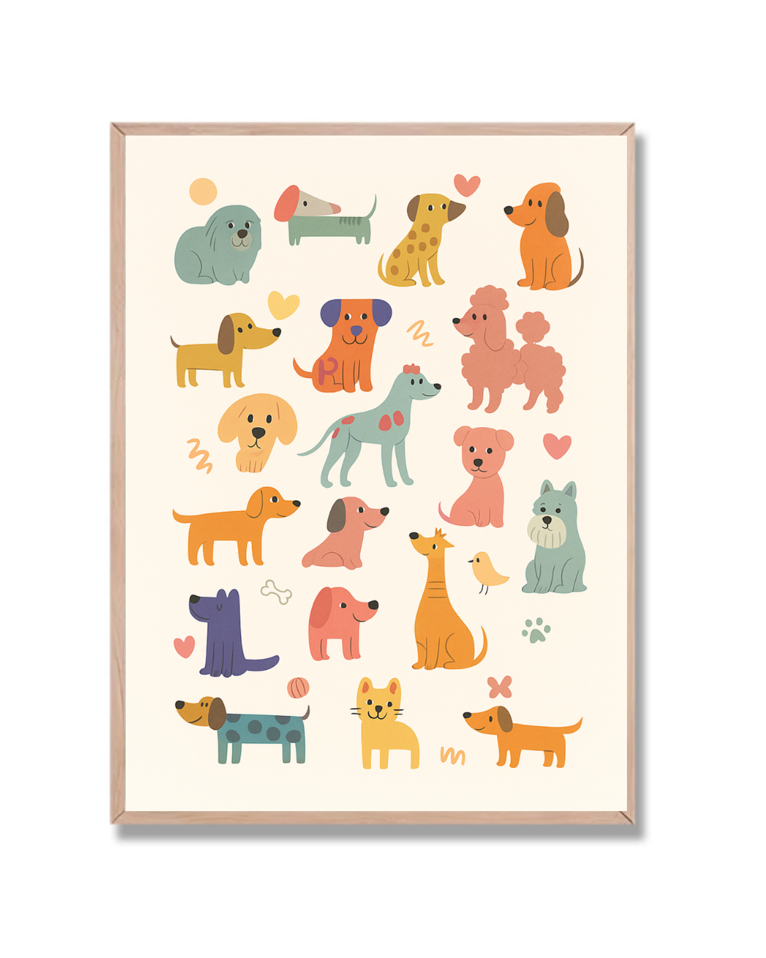 Perros coloridos y felices