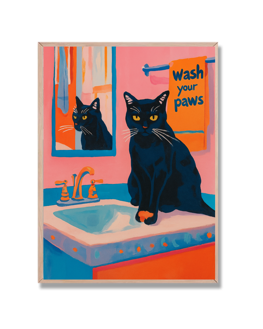 Gato lavando las patas