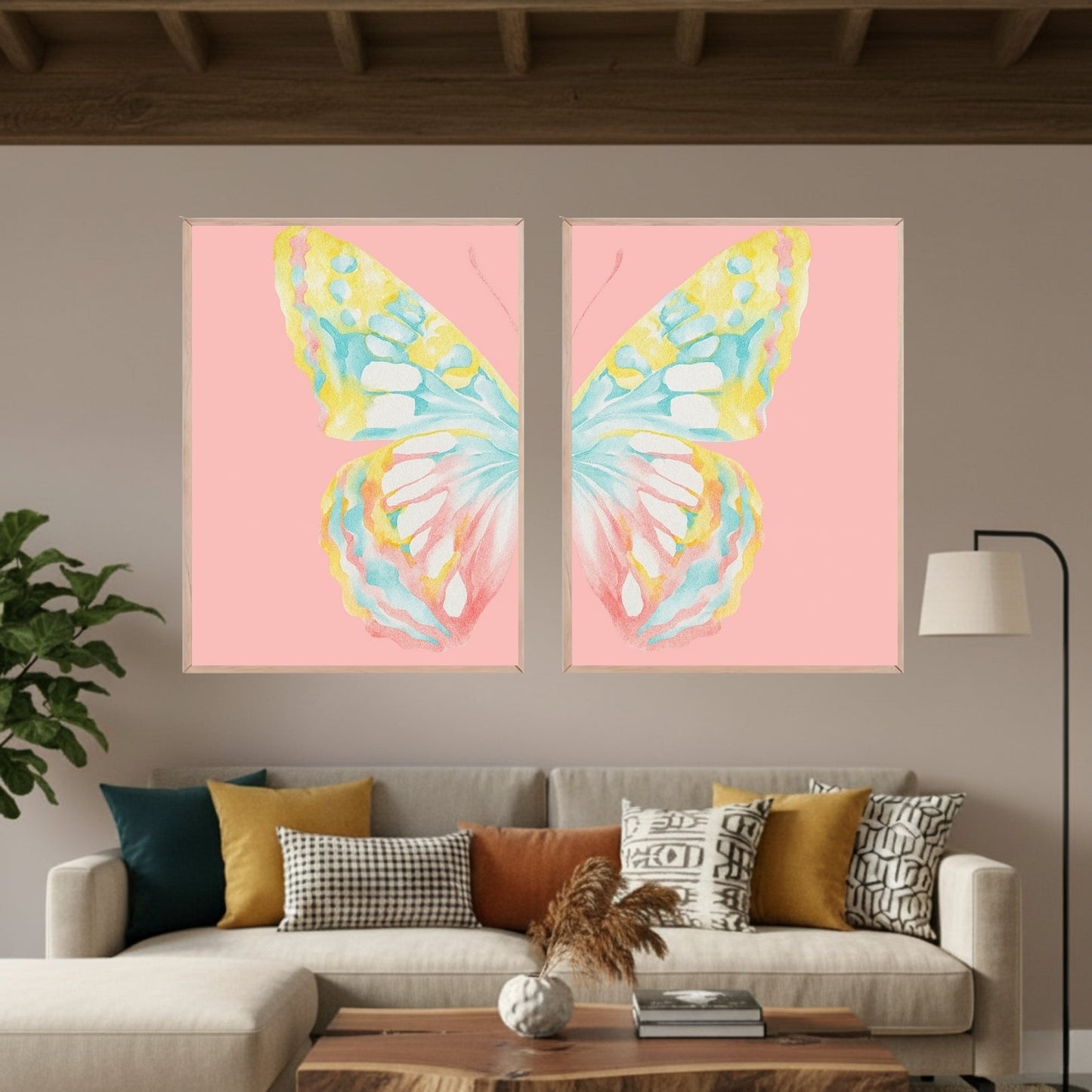 Set de 2 Mariposa Rosa