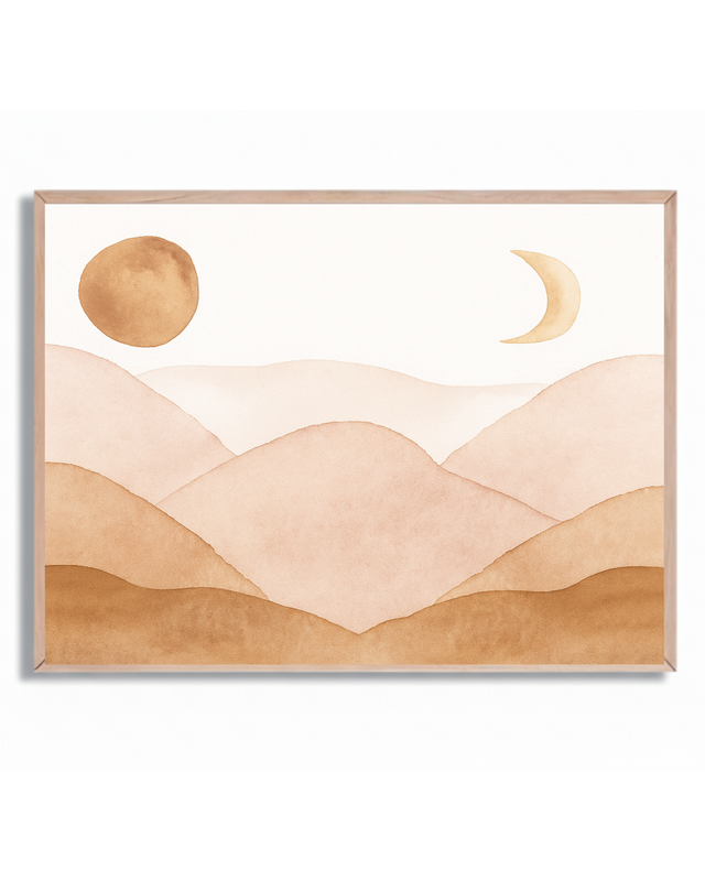 Desierto con Luna y Sol