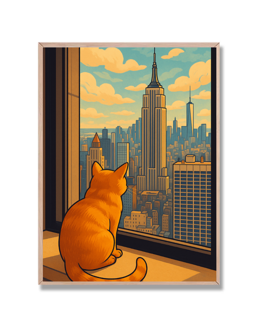 Gato mirando New York