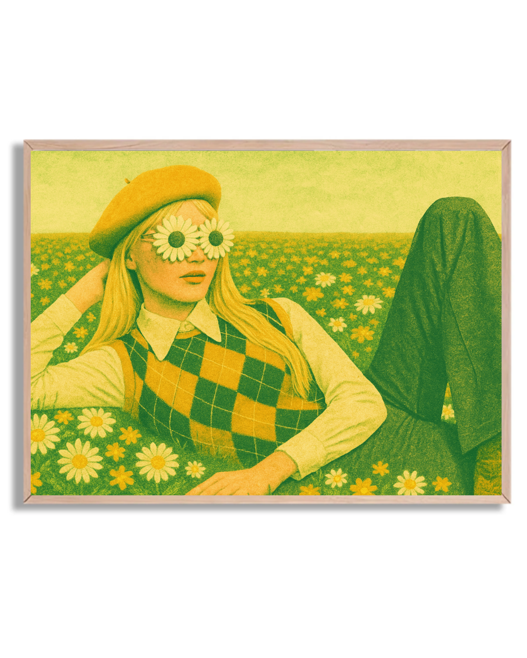 Chica con margaritas