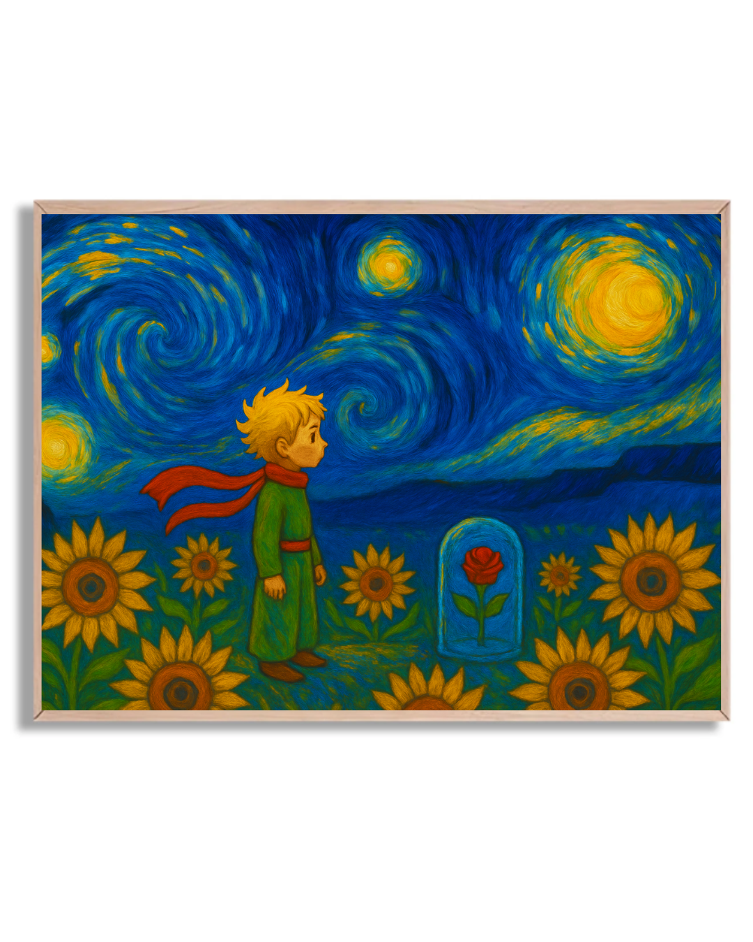 El Principito y la noche estrellada