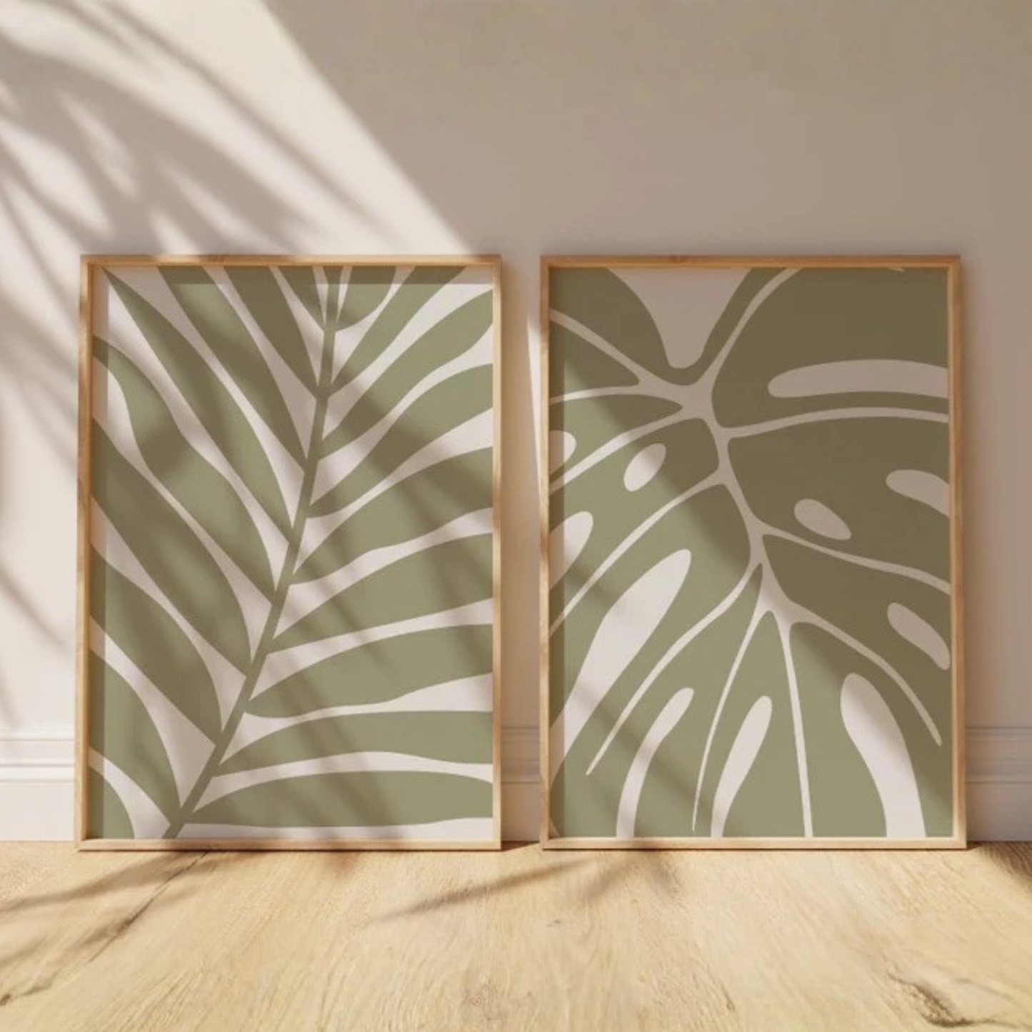 Set de 2 Hojas Tropicales