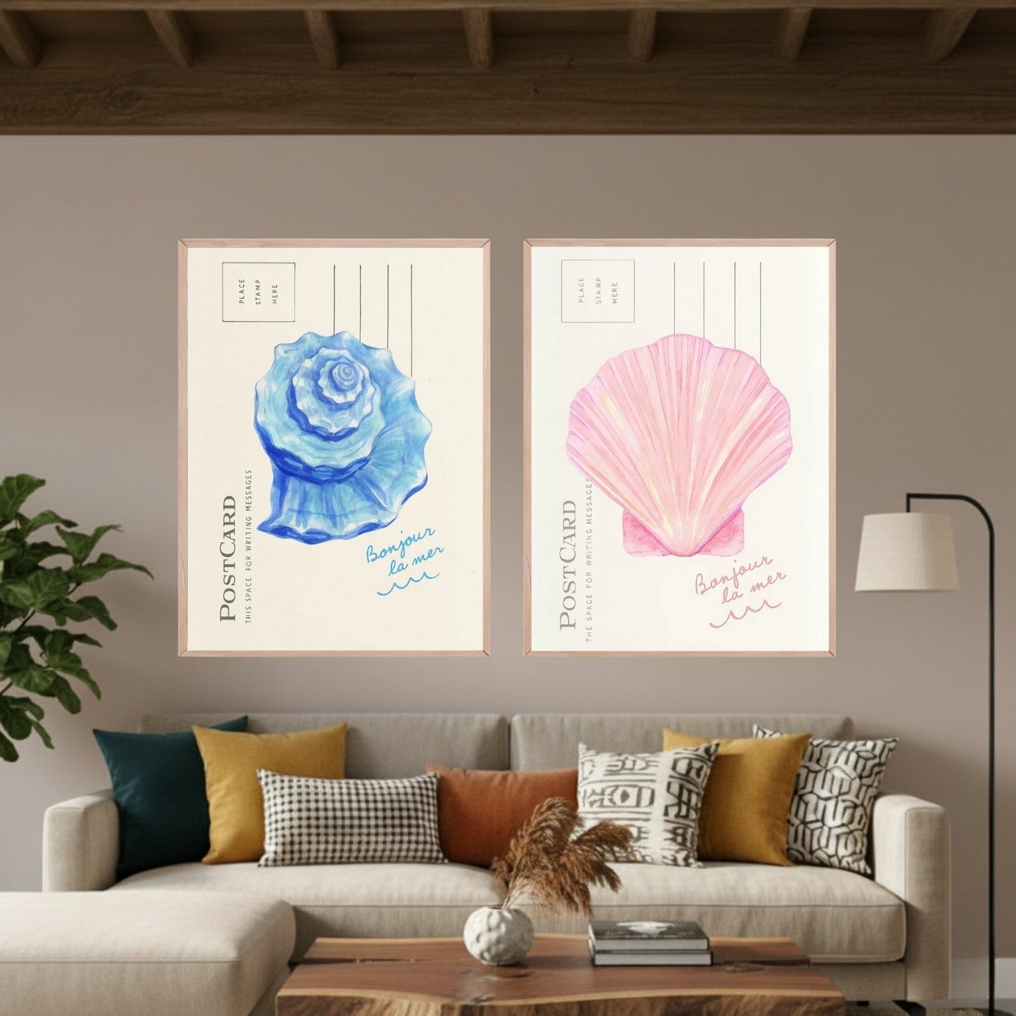 Set de 2 Postal Mar