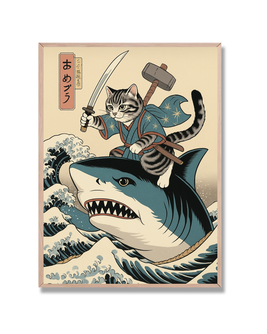 Gato Samurái y Tiburón