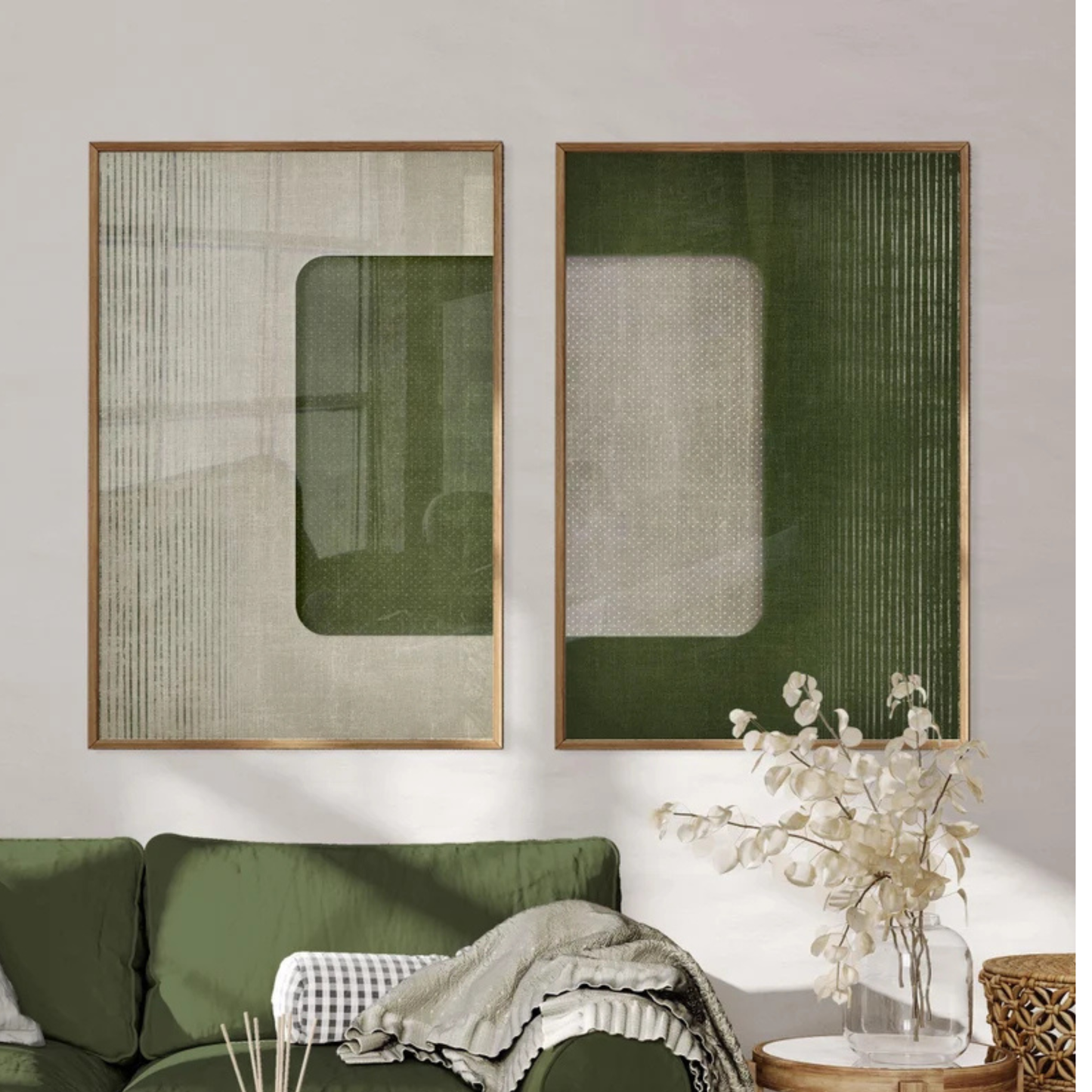 Set de 2 Rectángulo Verde