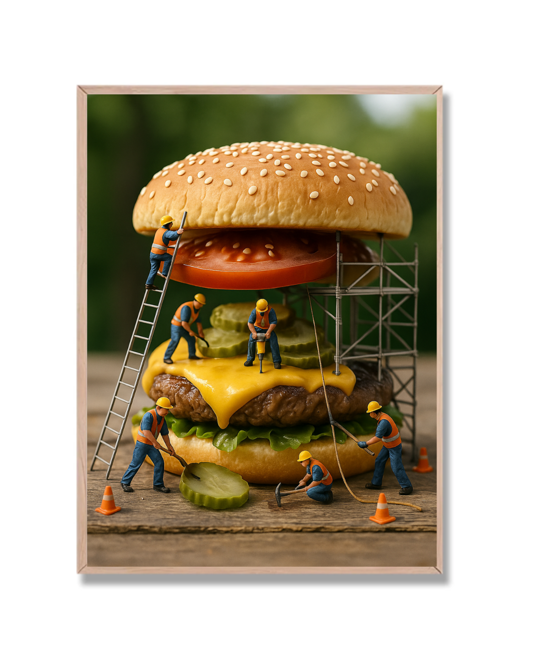 Hamburguesa En construcción miniatura
