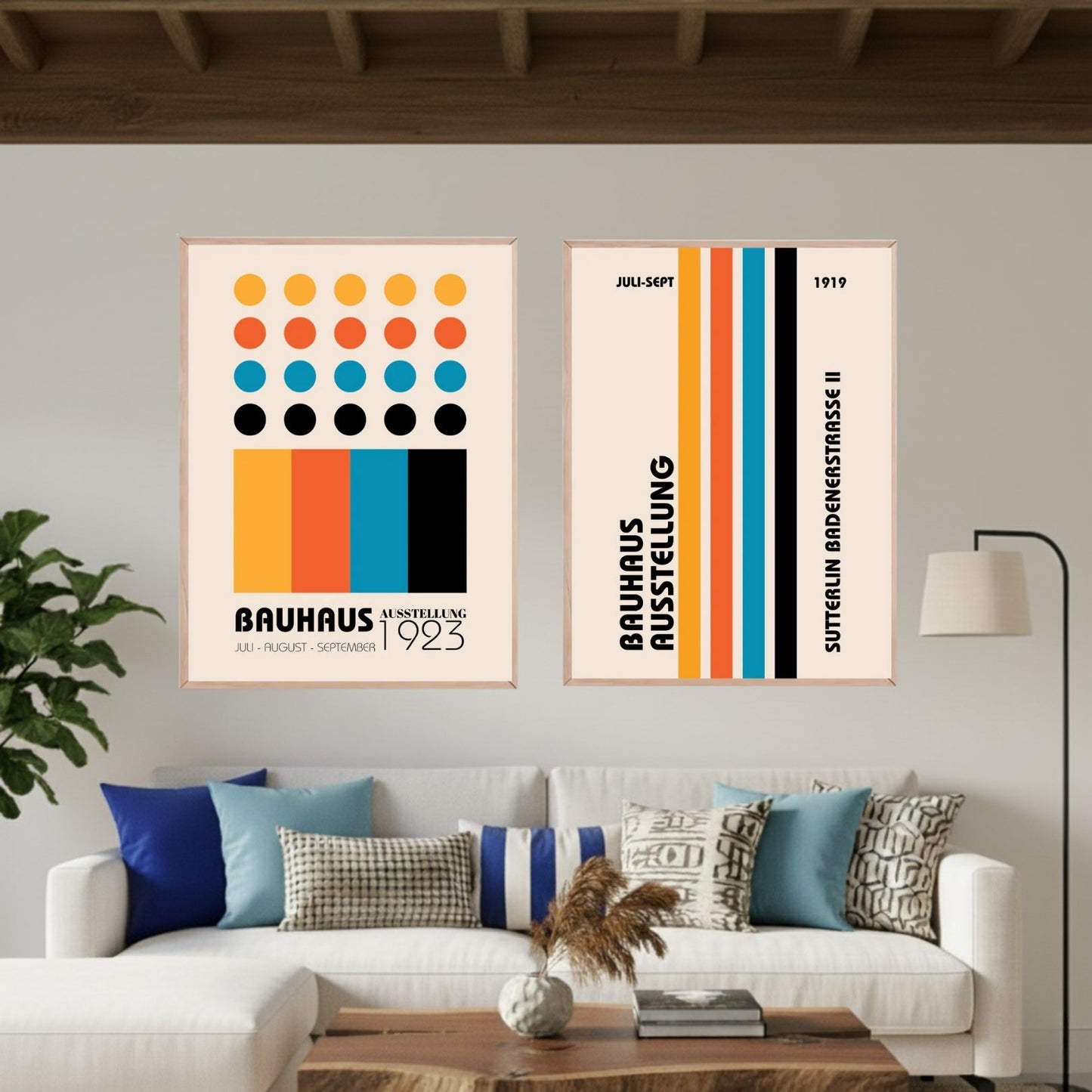 Set de 2 Bauhaus Líneas