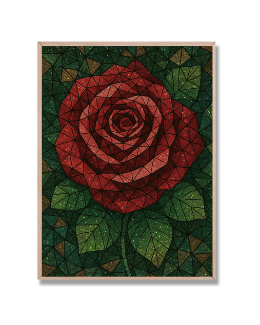 Rosa en mosaico