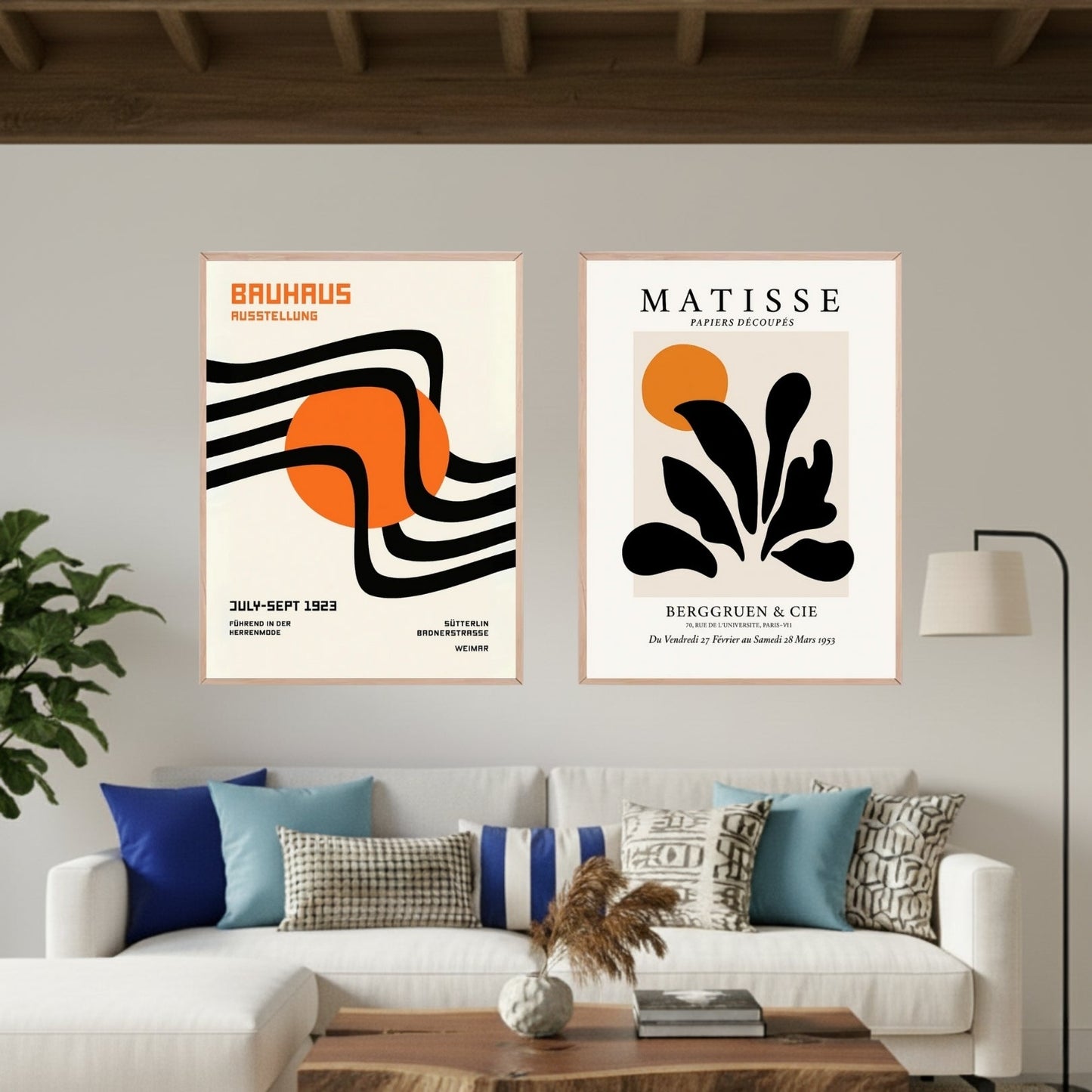 Set de 2 Artistas Negro y Naranja