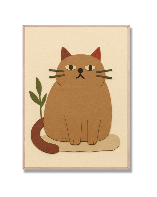 Gato estilo cartón