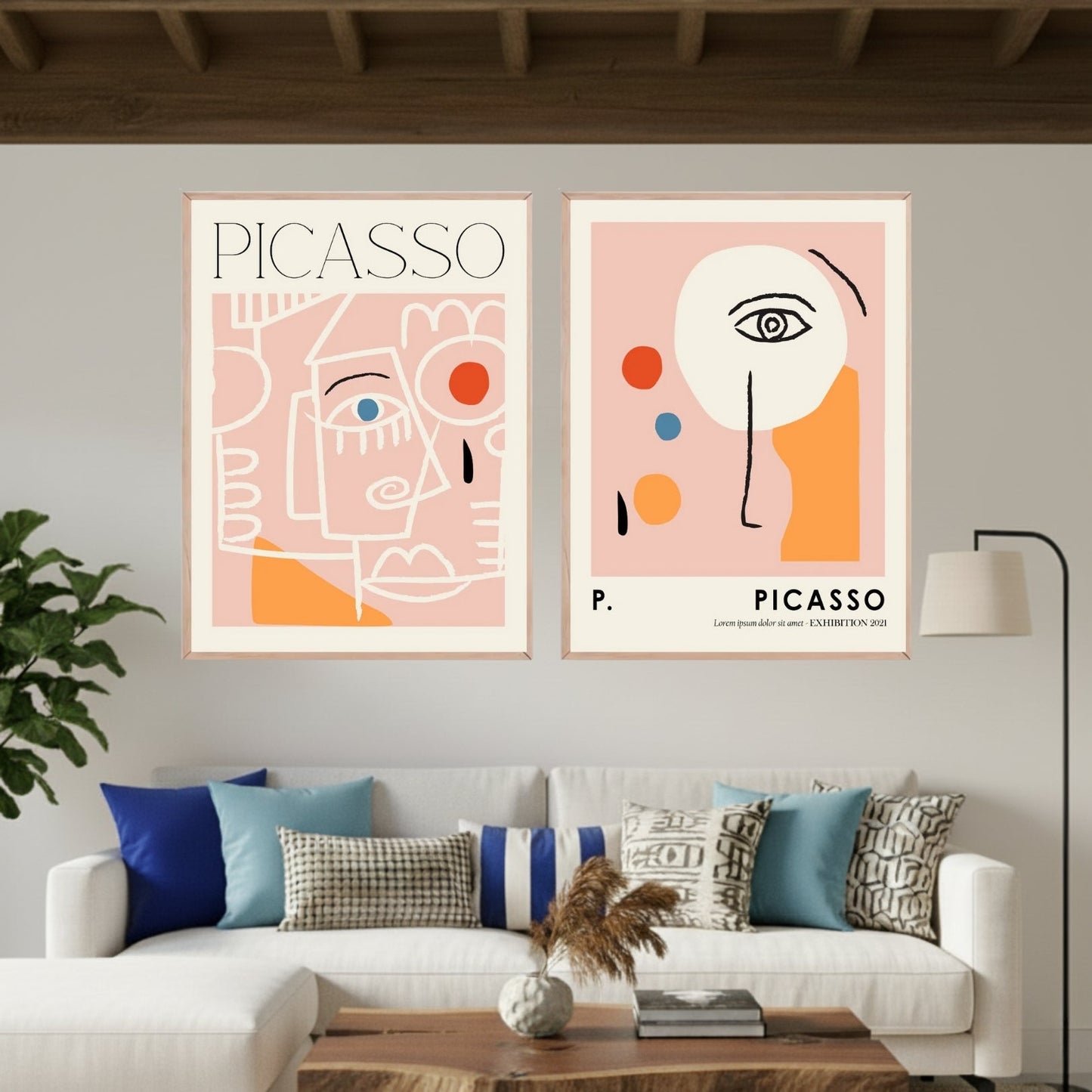 Set de 2 Picasso Rosa