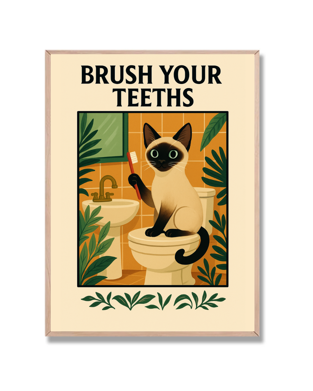 Gato Brush your teeths
