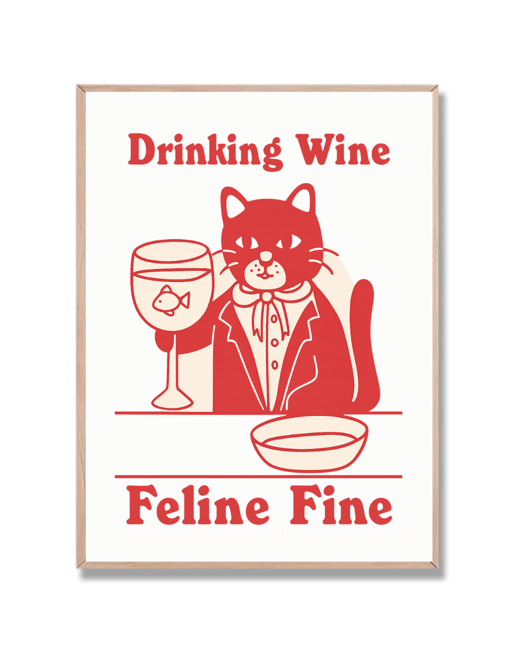 Gato Drinking Wine