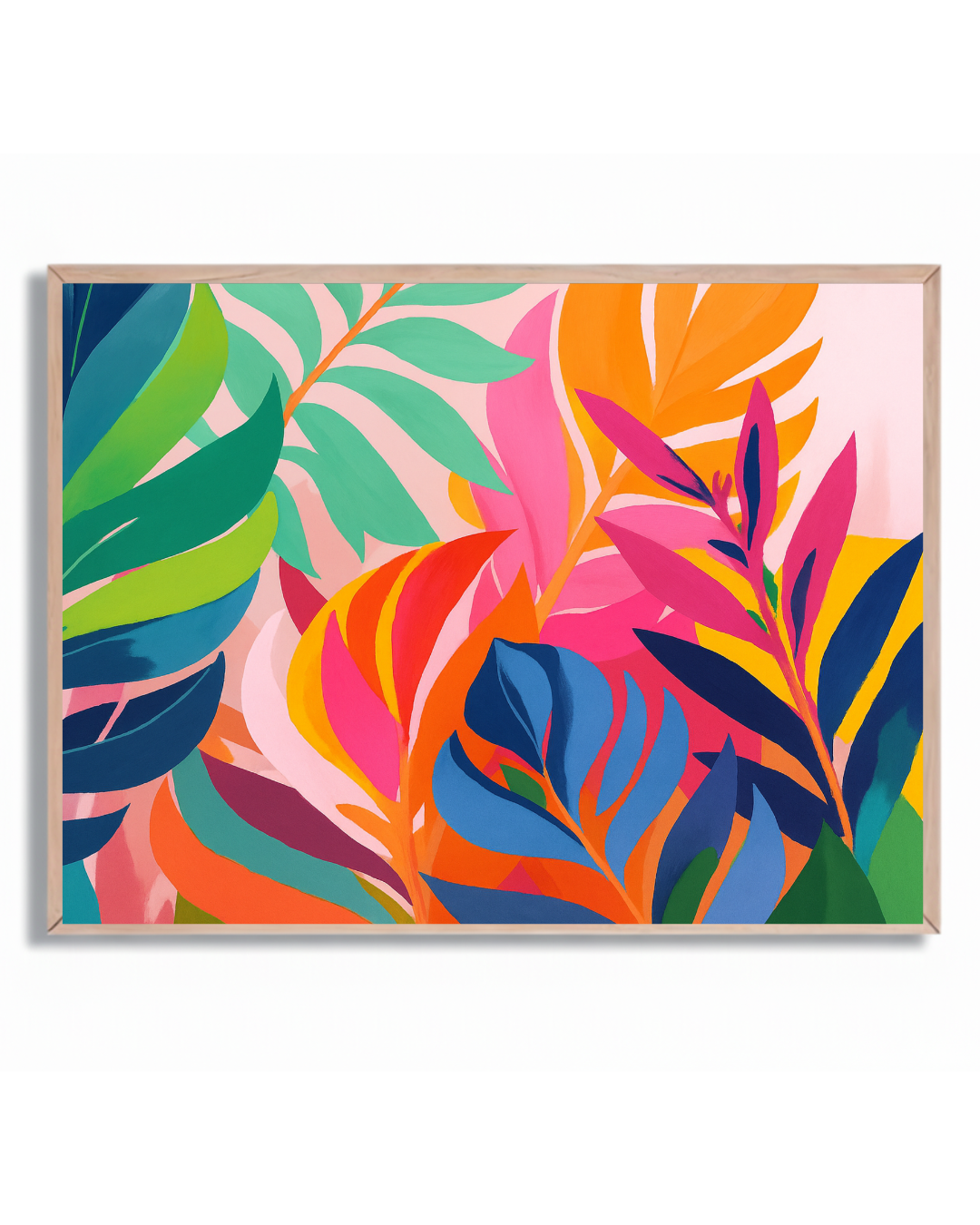 Hojas tropicales coloridas