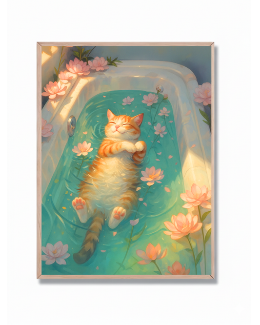 Gato en bañera