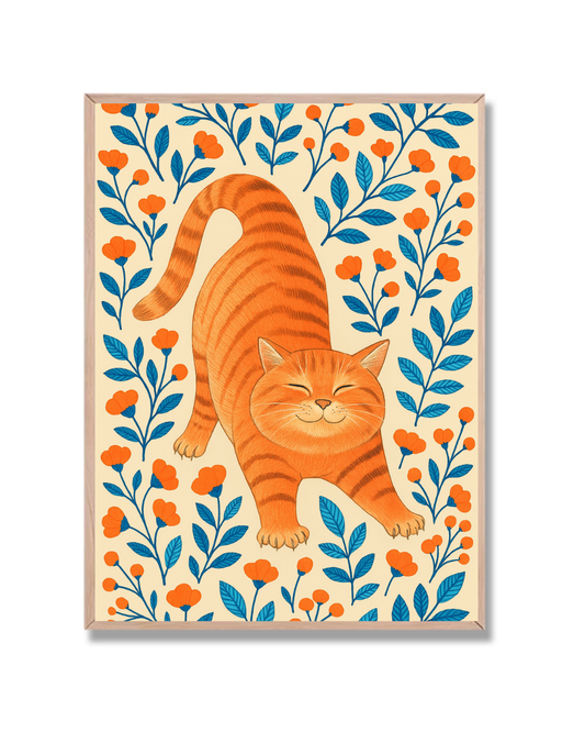 Gato Naranja Flores