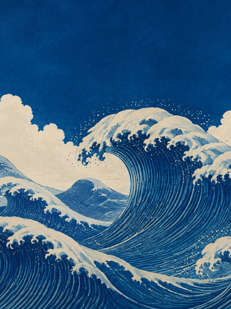 Olas Marinas Azules