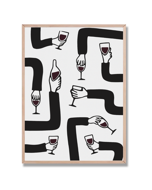 Manos con copas de vino