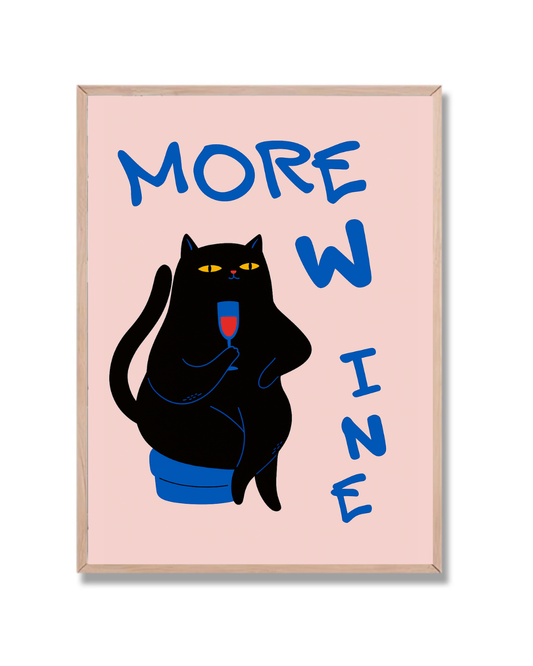 Gato con vino divertido