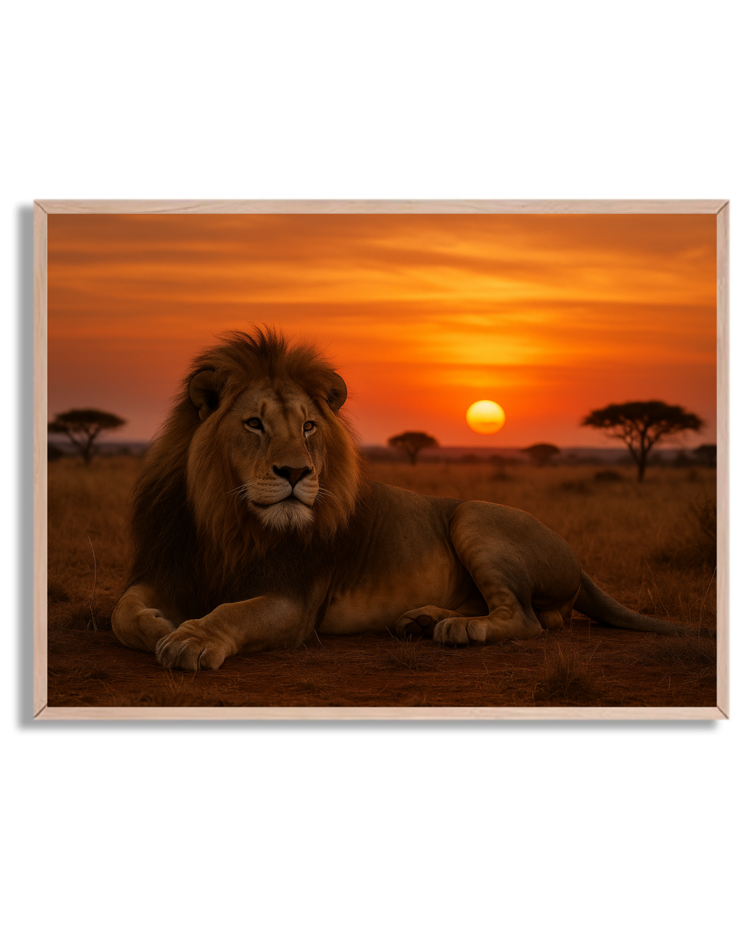 León al atardecer