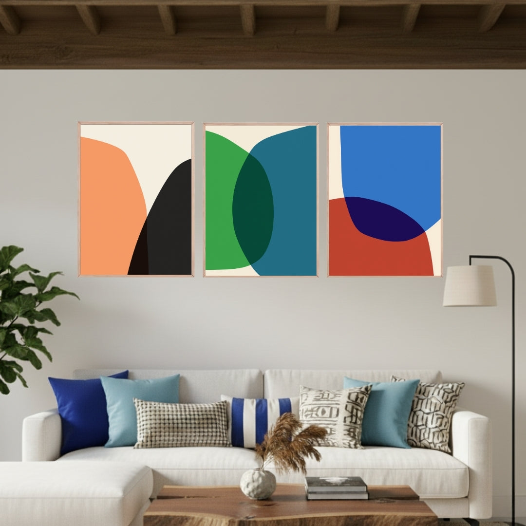 Set de 3 Abstracto Colores #3