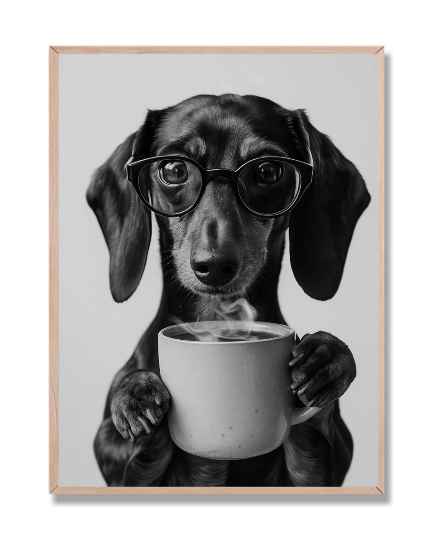 Perro con café
