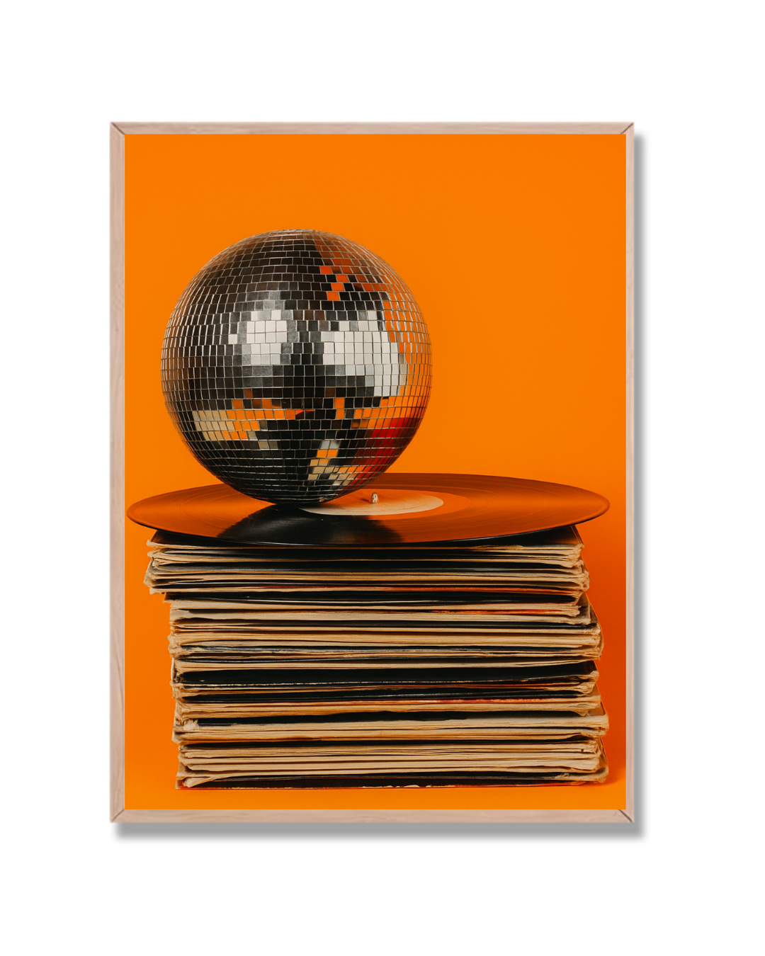 Bola disco y vinilos