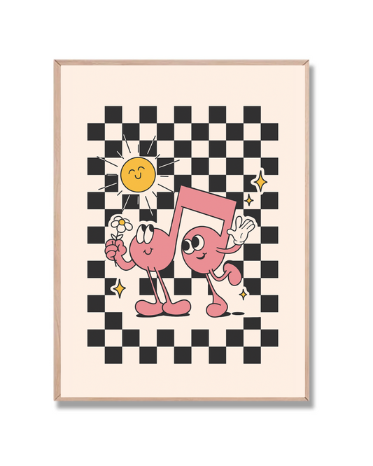 Notas con flores y sol