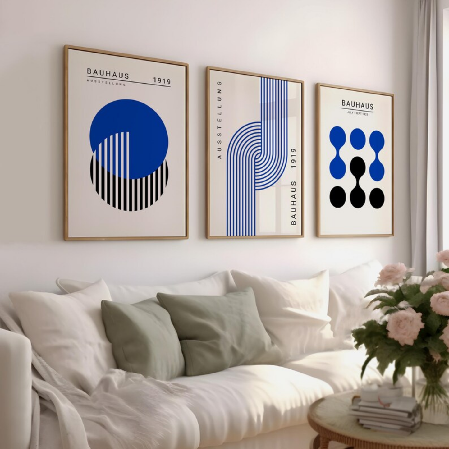 Set de 3 Bauhaus Azul Cobalto