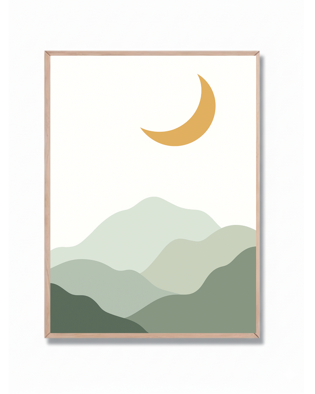 Luna y Montaña Abstracto