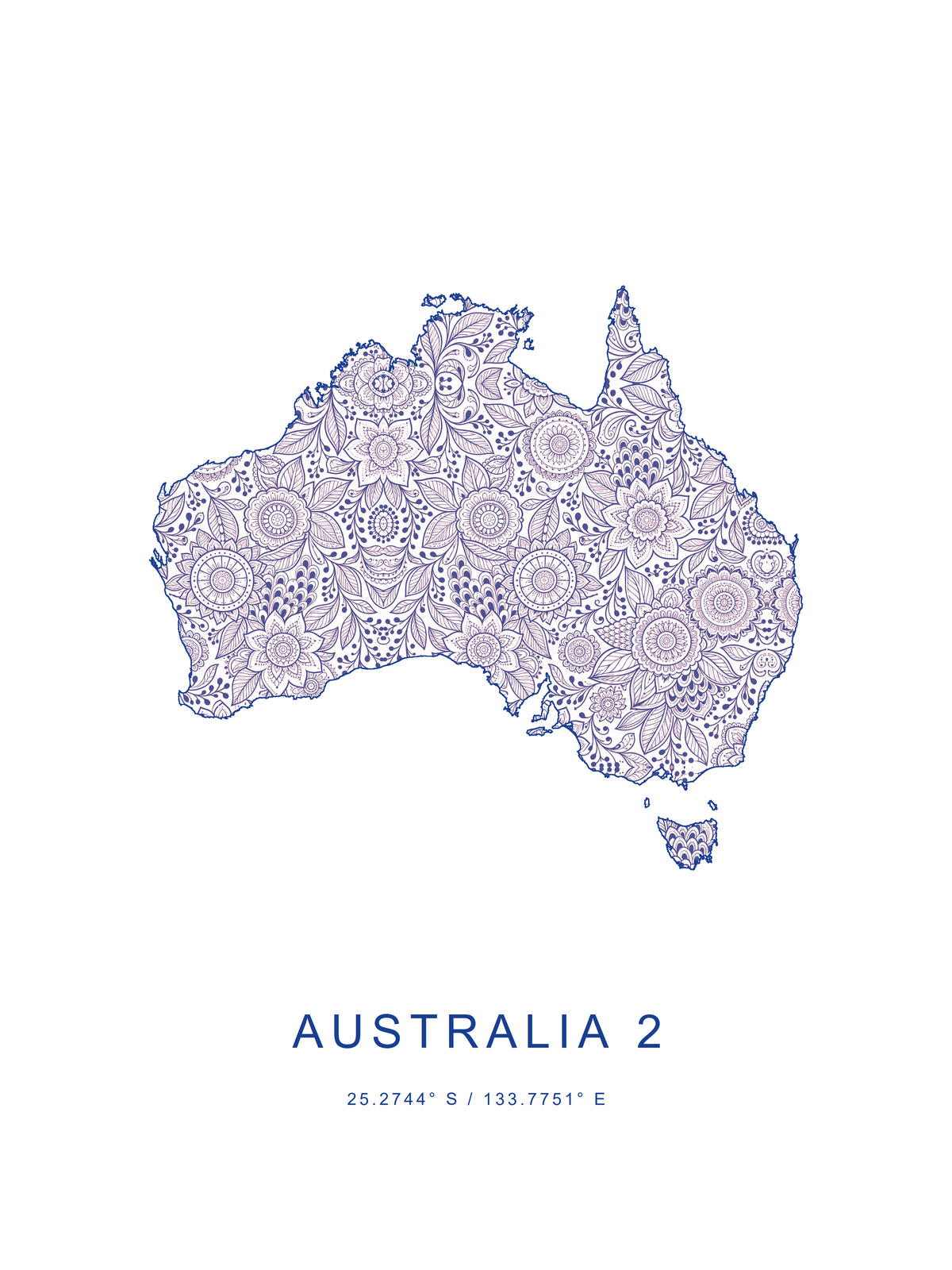 Australia 4 — mapa decorativo 3:4