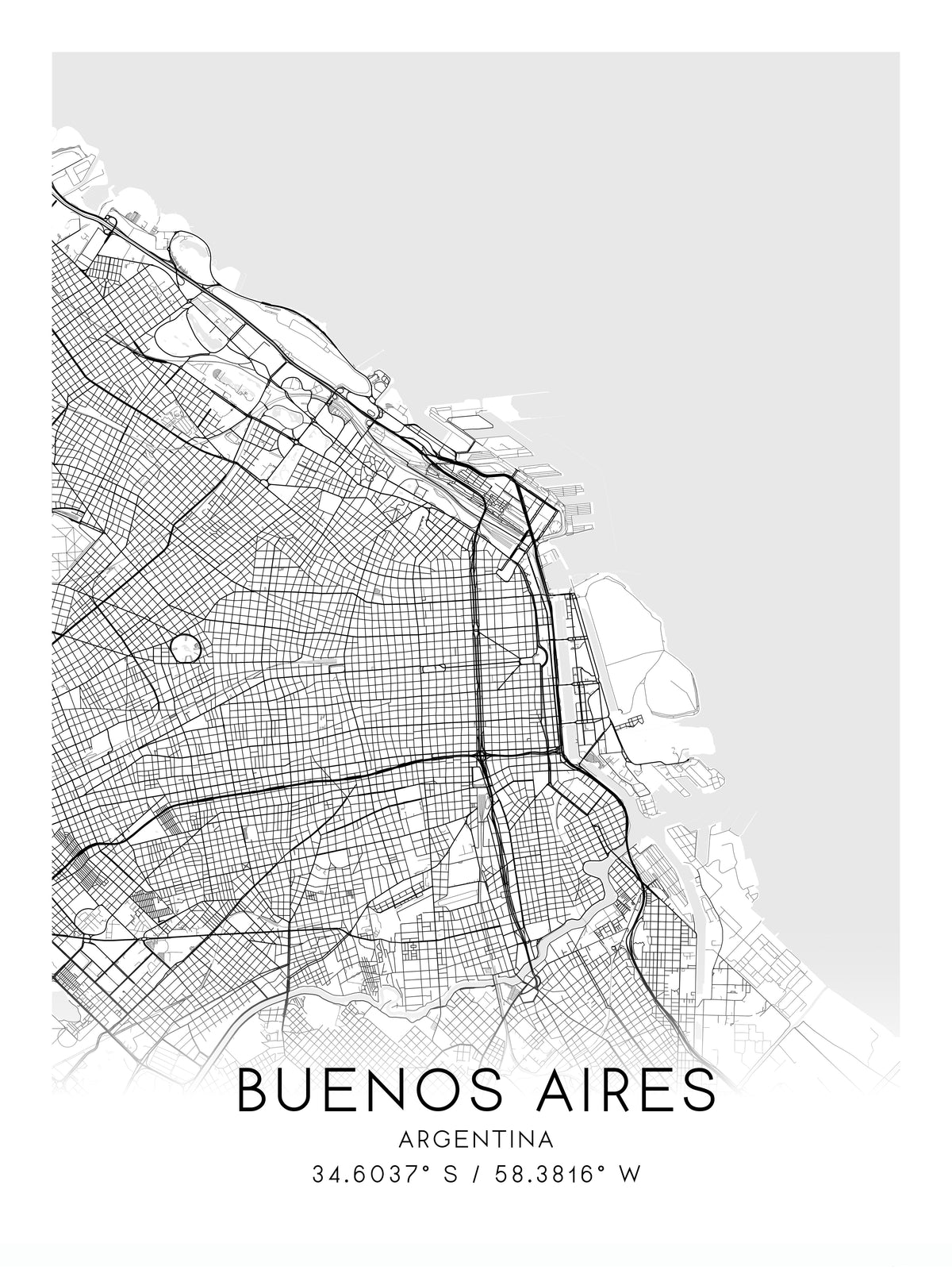 Mapa urbano de Buenos Aires, Argentina