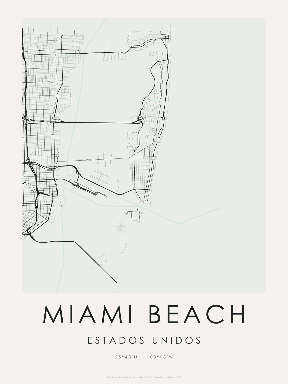Miami Beach 1 — mapa artístico 3:4