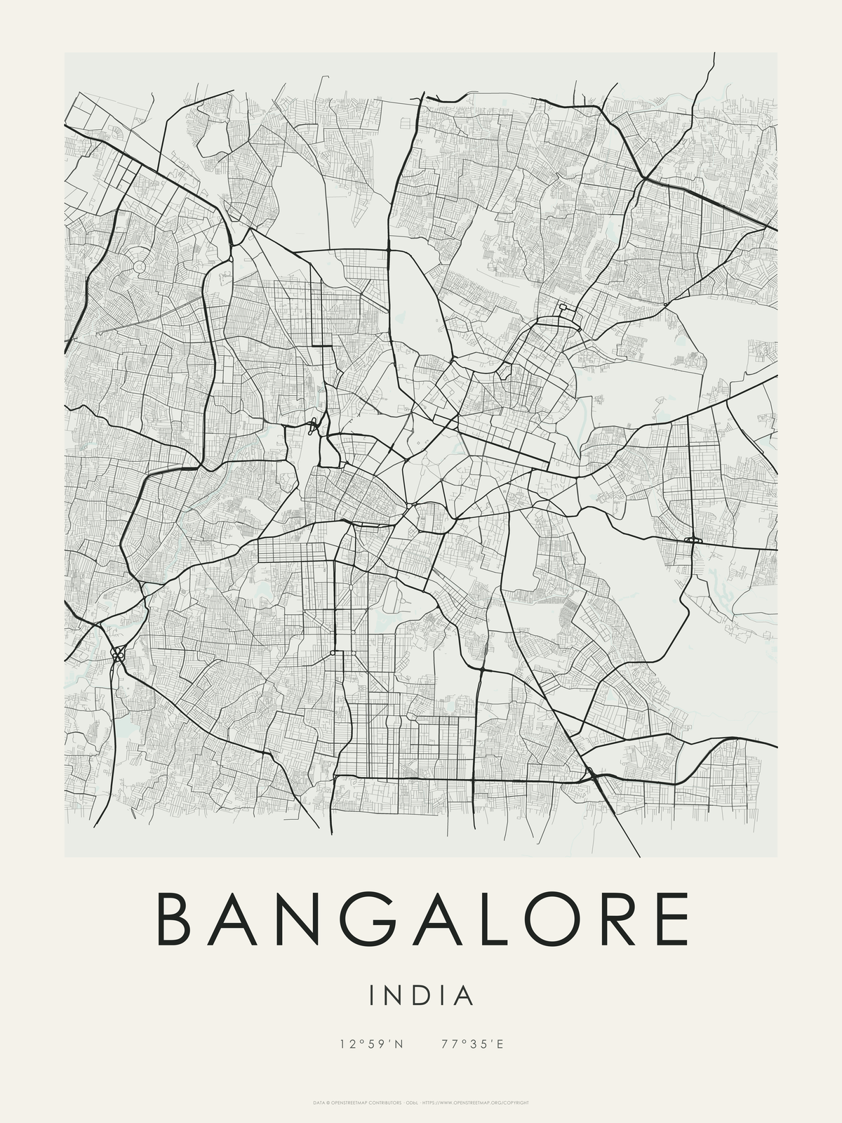 Bangalore 1 — mapa artístico 3:4