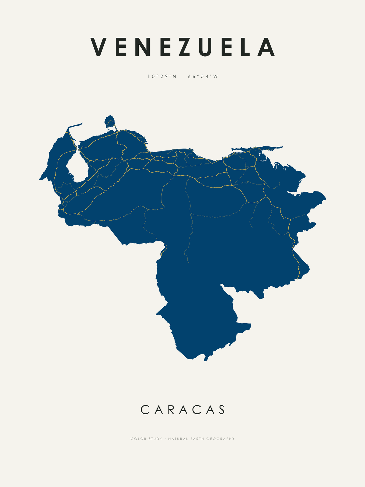 Venezuela 1 — mapa artístico 3:4