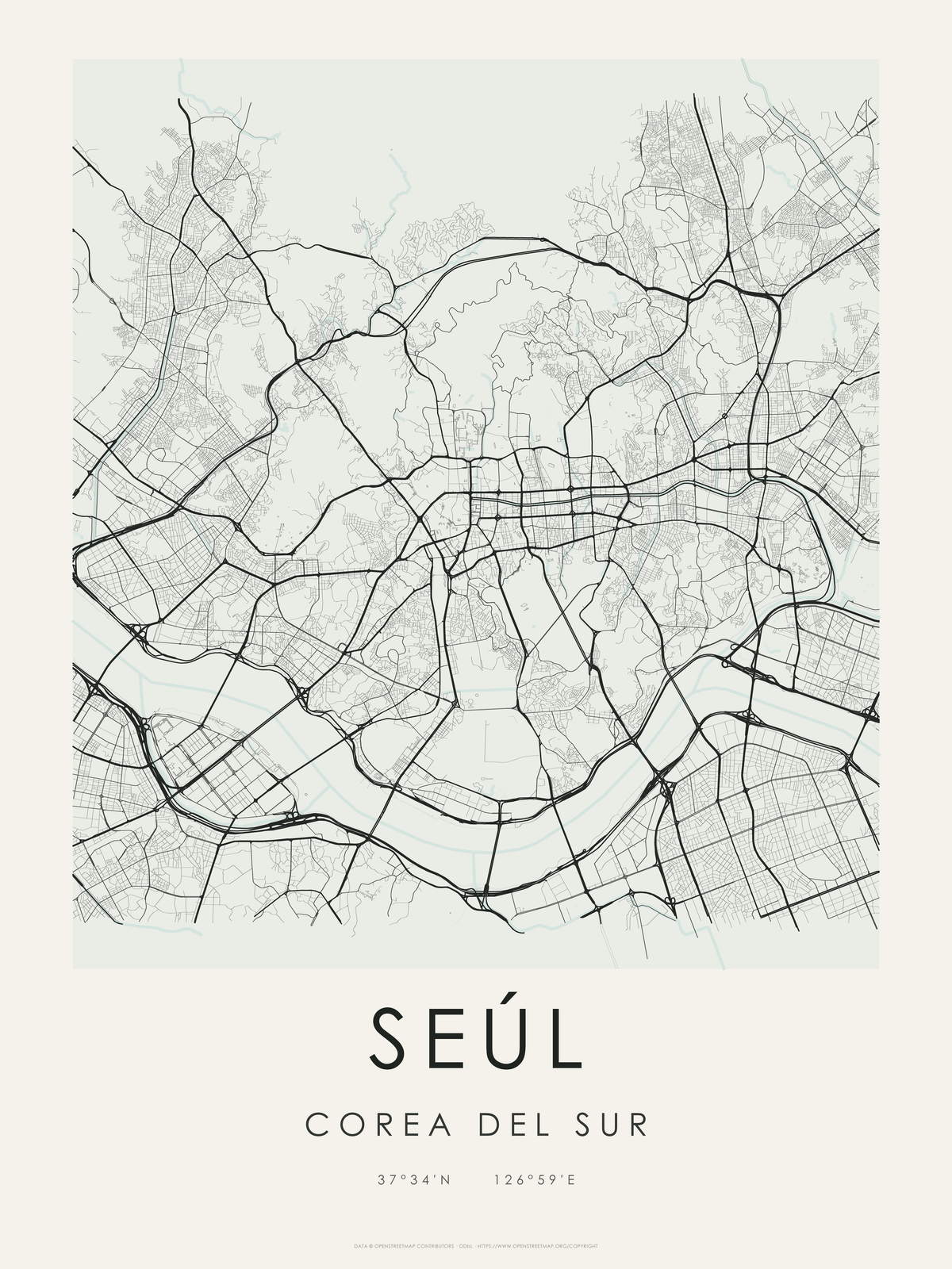 Seúl 1 — mapa artístico 3:4