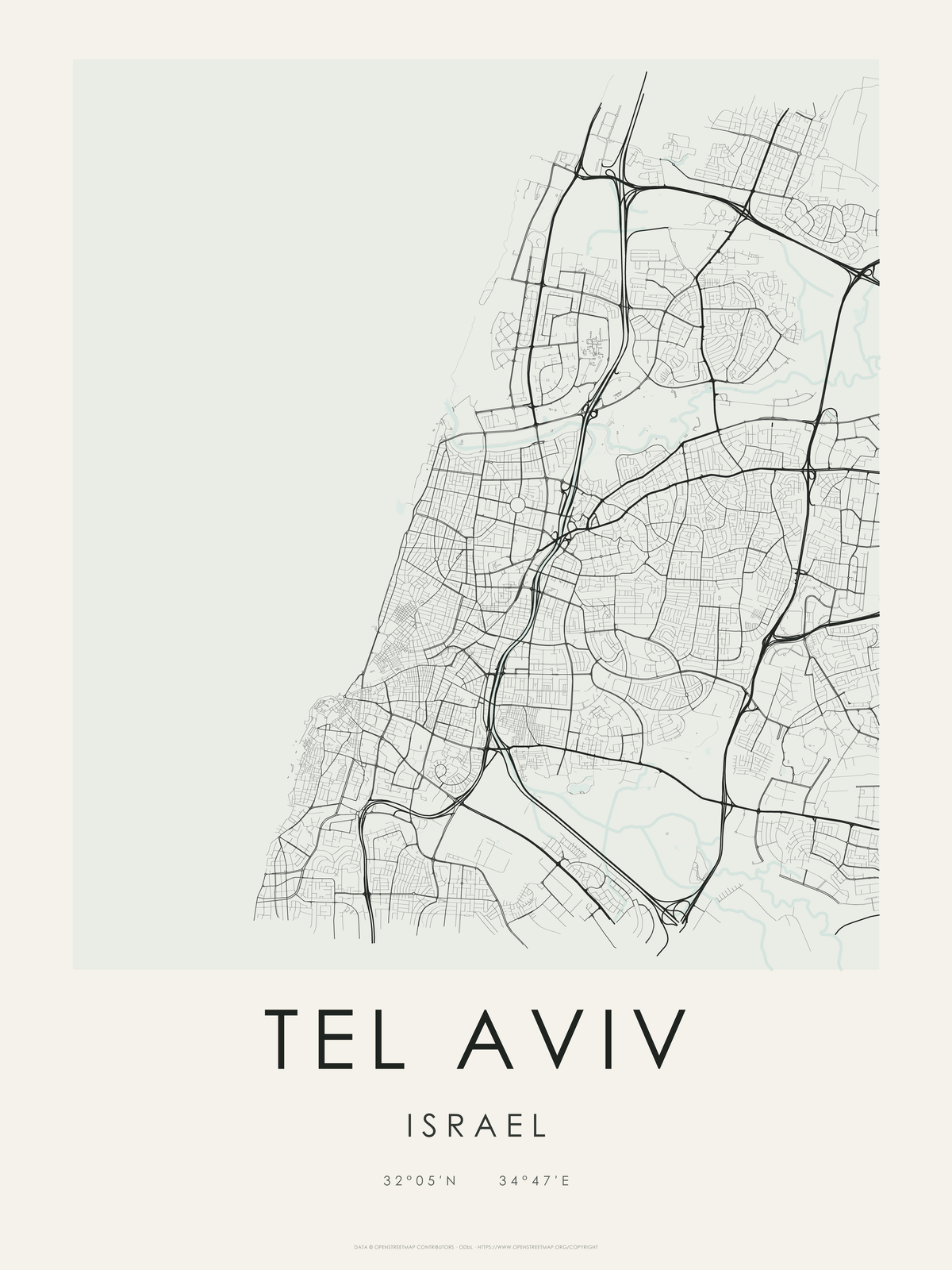 Tel Aviv 1 — mapa artístico 3:4